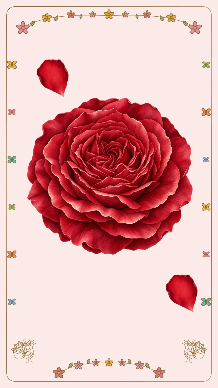 Floral artwork from the Petals wedding invitation